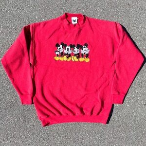 Mickey Mouse In Thought 1990s Disney Catalog Crewneck Sweatshirt Men’s (M)